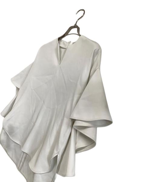 LE PHIL（ル フィル）LE PHIL (ル フィル) 2WAYツイルフレアブラウス ホワイト サイズ:freeの古着・服飾アイテム