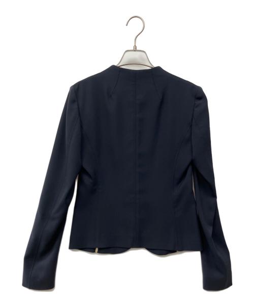 BEIGE（ベイジ）BEIGE (ベイジ) LUIZA ノーカラージャケット ネイビー サイズ:2の古着・服飾アイテム