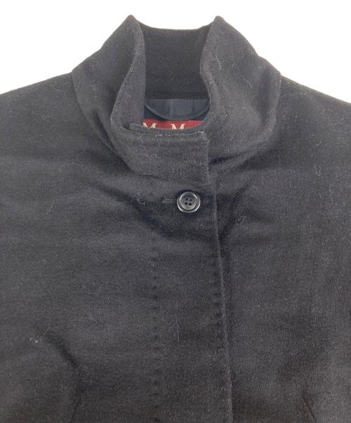 Max Mara Studio（マックスマーラ ストゥディオ）Max Mara Studio (マックスマーラ ストゥディオ) ウールスタンドカラーコート ブラック サイズ:40の古着・服飾アイテム