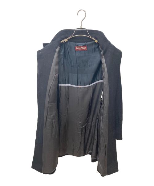 Max Mara Studio（マックスマーラ ストゥディオ）Max Mara Studio (マックスマーラ ストゥディオ) ウールスタンドカラーコート ブラック サイズ:40の古着・服飾アイテム