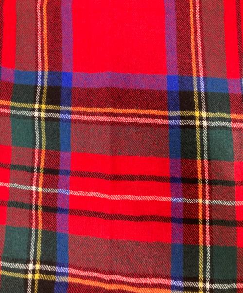 JOHNSTONS OF ELGIN（ジョンストンズオブエルガン）JOHNSTONS OF ELGIN (ジョンストンズオブエルガン) ライトウェイトチェックカシミヤストール レッド サイズ:下記参照の古着・服飾アイテム