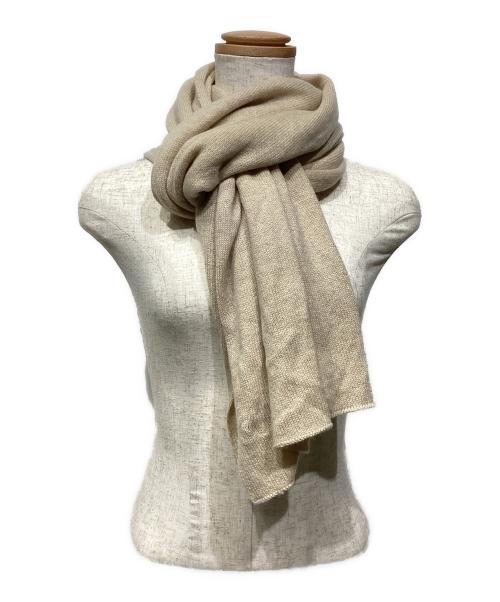 JOHNSTONS OF ELGIN（ジョンストンズオブエルガン）JOHNSTONS OF ELGIN (ジョンストンズオブエルガン) カシミヤニットストール ベージュの古着・服飾アイテム