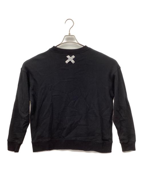 maison kitsune（メゾンキツネ）maison kitsune (メゾンキツネ) ADER error (アーダーエラー) エンブロイダリークルーネックスウェット ブラック サイズ:A1の古着・服飾アイテム