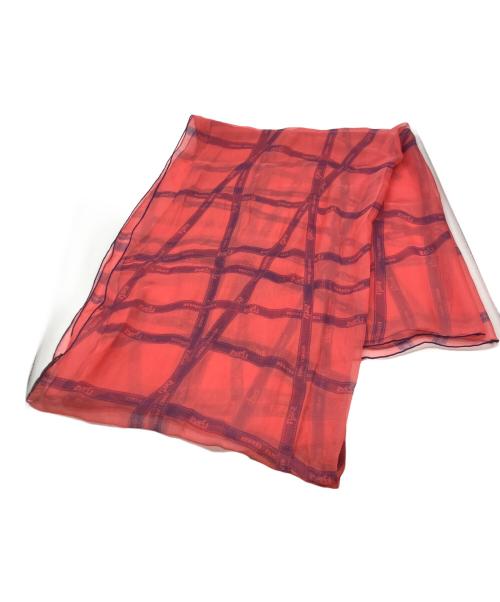 HERMES（エルメス）HERMES (エルメス) ボルデュックスカーフ レッドの古着・服飾アイテム