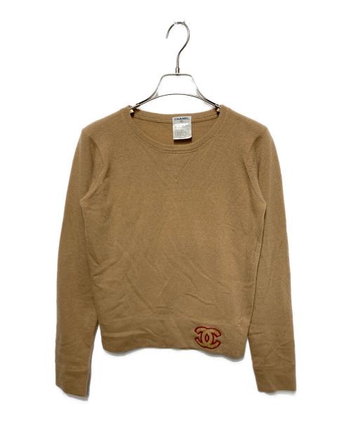 CHANEL（シャネル）CHANEL (シャネル) ココマークカシミヤニット キャメル サイズ:36の古着・服飾アイテム