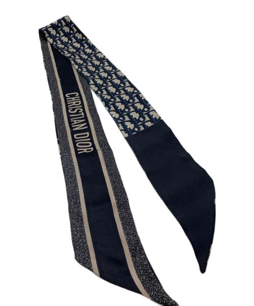 Christian Dior（クリスチャン ディオール）Christian Dior (クリスチャン ディオール) ミッツァスカーフ ネイビーの古着・服飾アイテム