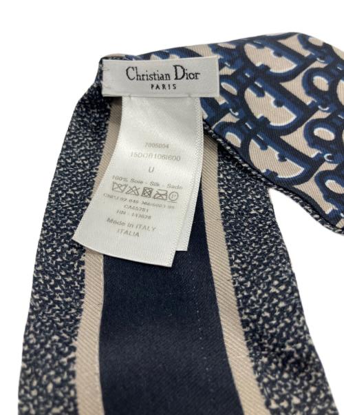 Christian Dior（クリスチャン ディオール）Christian Dior (クリスチャン ディオール) ミッツァスカーフ ネイビーの古着・服飾アイテム