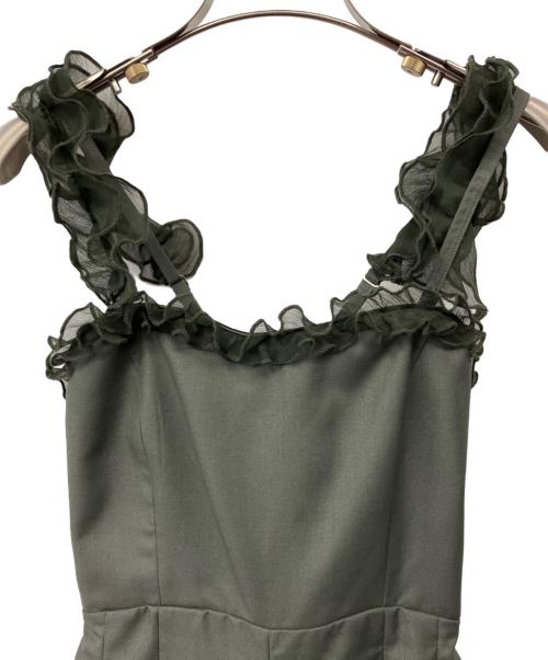 Ameri（アメリ）AMERI (アメリ) MEDI 2WAY FRILL ROMPERS カーキ サイズ:Mの古着・服飾アイテム