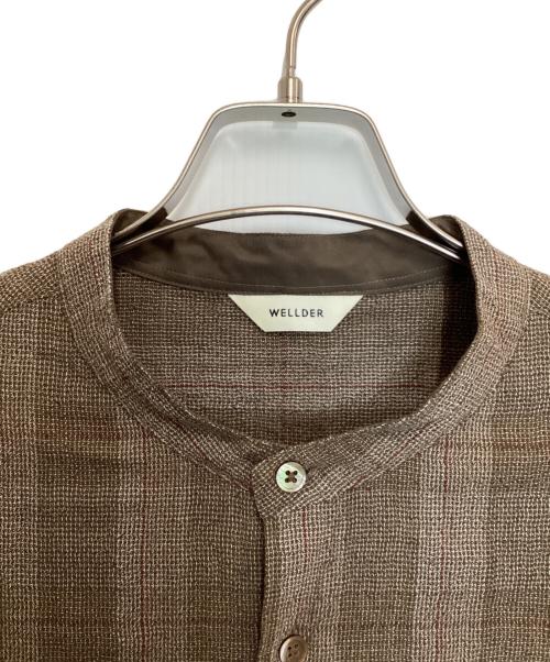 WELLDER（ウェルダー）WELLDER (ウェルダー) Band Collar Shirt Jacket ブラウン サイズ:4の古着・服飾アイテム