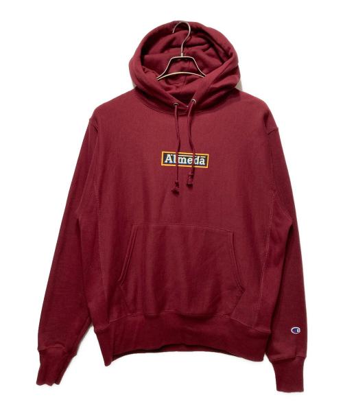 Champion REVERSE WEAVE（チャンピオン リバース ウィーブ）Champion REVERSE WEAVE (チャンピオン リバース ウィーブ) The Almeda Club (ザアラメダクラブ) Box Logo Hoodie レッド サイズ:Mの古着・服飾アイテム