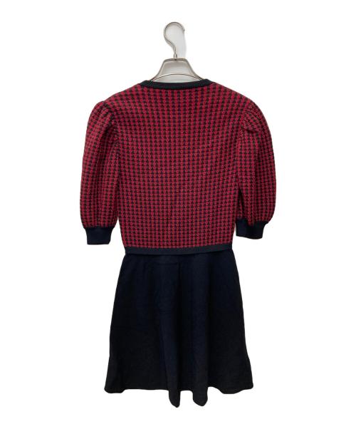 RED VALENTINO（レッドヴァレンティノ）RED VALENTINO (レッドヴァレンティノ) knitted A-line dress レッド サイズ:ＸＳの古着・服飾アイテム