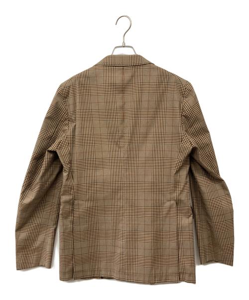 TAGLIATORE（タリアトーレ）TAGLIATORE (タリアトーレ) チェックストレッチウール2Bジャケット ブラウン サイズ:48の古着・服飾アイテム