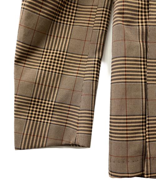 TAGLIATORE（タリアトーレ）TAGLIATORE (タリアトーレ) チェックストレッチウール2Bジャケット ブラウン サイズ:48の古着・服飾アイテム