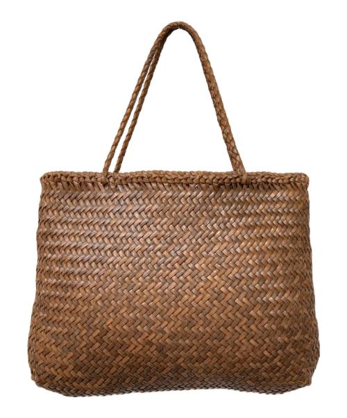 DRAGON（ドラゴン）DRAGON (ドラゴン) レザーメッシュ トートバッグ ブラウンの古着・服飾アイテム