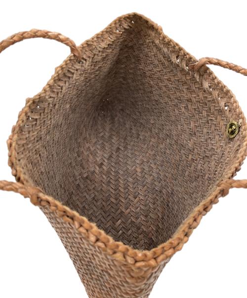 DRAGON（ドラゴン）DRAGON (ドラゴン) レザーメッシュ トートバッグ ブラウンの古着・服飾アイテム