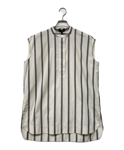 theory（セオリー）theory (セオリー) VENTURA STRIPE SL HI LOW TUNIC ベージュ サイズ:Sの古着・服飾アイテム