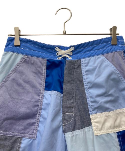 GANRYU（ガンリュウ）GANRYU (ガンリュウ) パッチワークスイムショーツ ブルー サイズ:Mの古着・服飾アイテム
