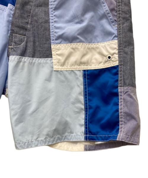 GANRYU（ガンリュウ）GANRYU (ガンリュウ) パッチワークスイムショーツ ブルー サイズ:Mの古着・服飾アイテム