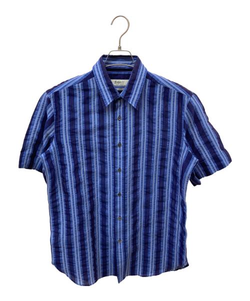 HUGO BOSS（ヒューゴ ボス）HUGO BOSS (ヒューゴ ボス) 半袖シャツ ブルー サイズ:39の古着・服飾アイテム