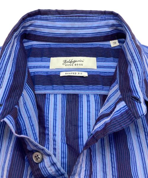 HUGO BOSS（ヒューゴ ボス）HUGO BOSS (ヒューゴ ボス) 半袖シャツ ブルー サイズ:39の古着・服飾アイテム