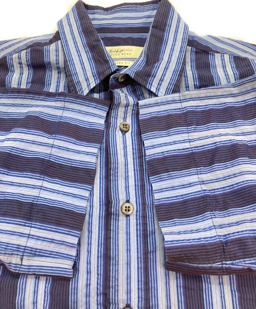 HUGO BOSS（ヒューゴ ボス）HUGO BOSS (ヒューゴ ボス) 半袖シャツ ブルー サイズ:39の古着・服飾アイテム