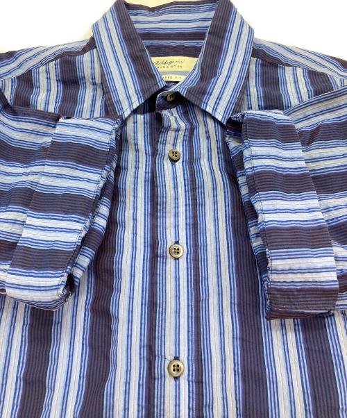 HUGO BOSS（ヒューゴ ボス）HUGO BOSS (ヒューゴ ボス) 半袖シャツ ブルー サイズ:39の古着・服飾アイテム