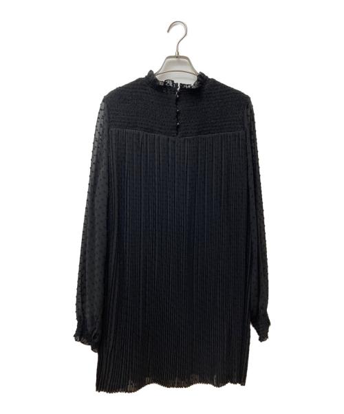 SEZANE（セザンヌ）SEZANE (セザンヌ) プリーツワンピース ブラック サイズ:44の古着・服飾アイテム