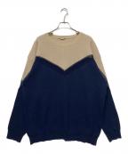 STELLA McCARTNEYステラマッカートニー）の古着「カシミヤウールニット」｜ベージュ×ネイビー