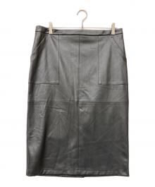 MAX&Co.（マックスアンドコー）の古着「フェイクレザースカート」｜ブラック