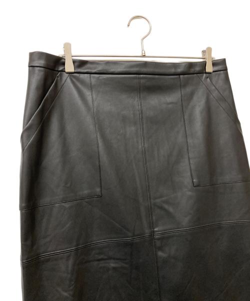 MAX&Co.（マックスアンドコー）MAX&Co. (マックスアンドコー) フェイクレザースカート ブラック サイズ:ＸＬの古着・服飾アイテム