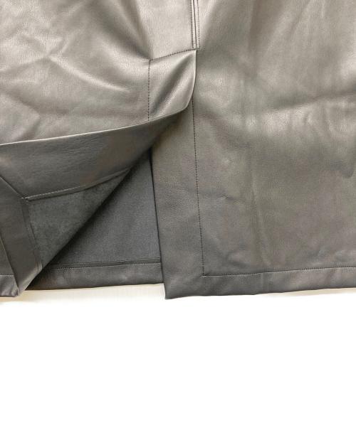 MAX&Co.（マックスアンドコー）MAX&Co. (マックスアンドコー) フェイクレザースカート ブラック サイズ:ＸＬの古着・服飾アイテム