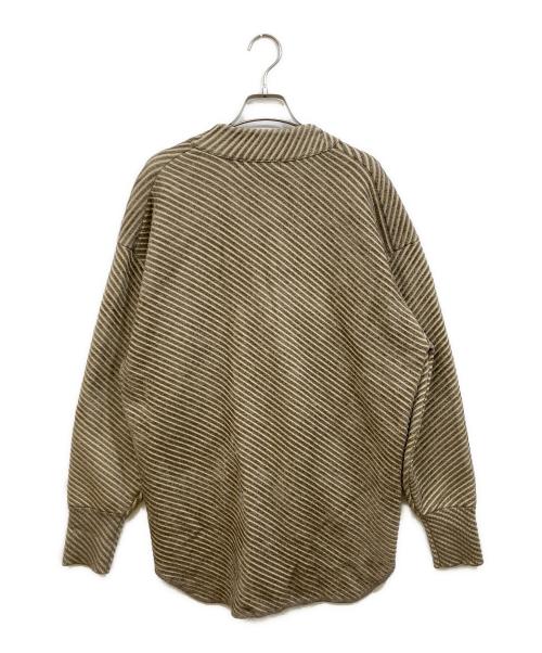 STUNNING LURE（スタニングルアー）STUNNING LURE (スタニングルアー) ツイルニットカーディガン ブラウン サイズ:Freeの古着・服飾アイテム