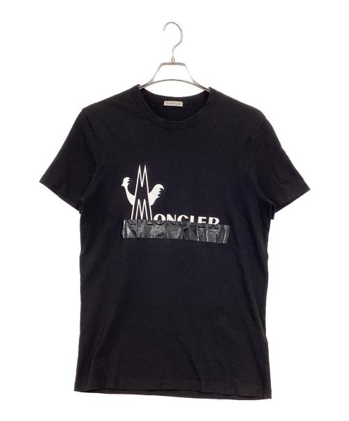 MONCLER（モンクレール）MONCLER (モンクレール) MAGLIA T-SHIRT（モンクレールロゴカットソー） ブラック サイズ:Mの古着・服飾アイテム