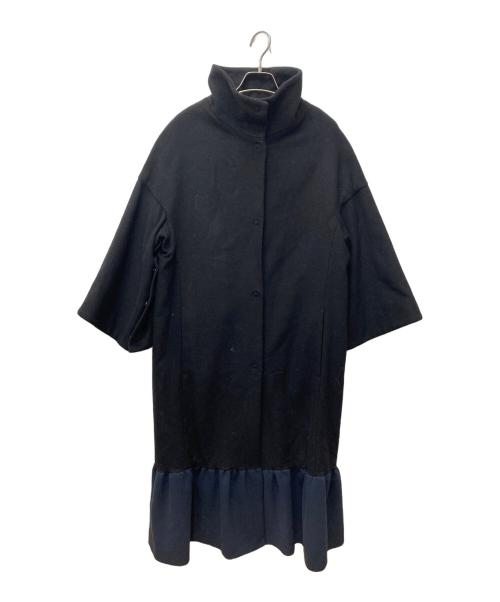 CHAPEAU（シャポー）CHAPEAU (シャポー) フレアスリーブスタンドカラーコート ブラック サイズ:40の古着・服飾アイテム