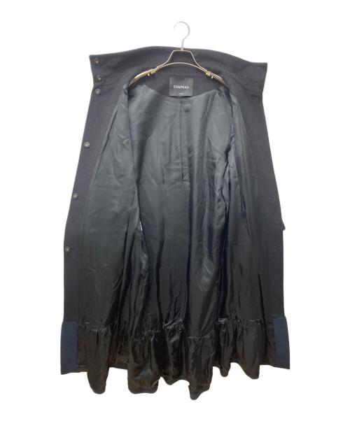 CHAPEAU（シャポー）CHAPEAU (シャポー) フレアスリーブスタンドカラーコート ブラック サイズ:40の古着・服飾アイテム