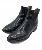SANDERSサンダース）の古着「MILITARY CAP TOE CHELSEA BOOT」｜ブラック