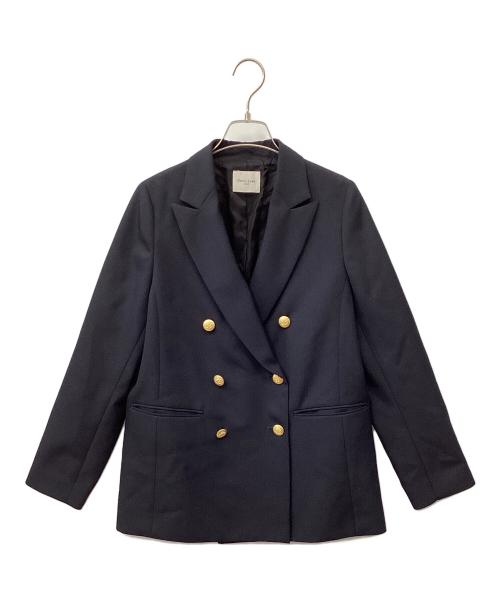 Demi-Luxe Beams（デミルクス ビームス）Demi-Luxe Beams (デミルクス ビームス) ドライギャバジン 6ボタン ダブルジャケット ブラック サイズ:36の古着・服飾アイテム