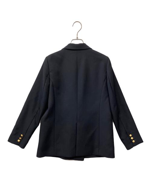 Demi-Luxe Beams（デミルクス ビームス）Demi-Luxe Beams (デミルクス ビームス) ドライギャバジン 6ボタン ダブルジャケット ブラック サイズ:36の古着・服飾アイテム