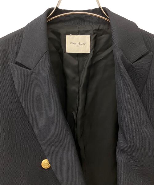 Demi-Luxe Beams（デミルクス ビームス）Demi-Luxe Beams (デミルクス ビームス) ドライギャバジン 6ボタン ダブルジャケット ブラック サイズ:36の古着・服飾アイテム