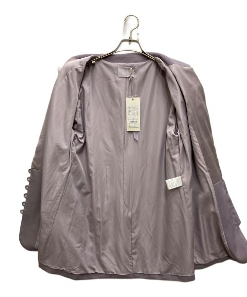 J1U by LA BELLE ETUDE（ジユウバイラベルエチュード）J1U by LA BELLE ETUDE (ジユウバイラベルエチュード) 袖スリット異素材テーラードジャケット パープル サイズ:freeの古着・服飾アイテム