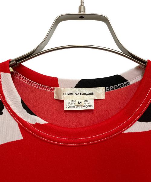 COMME des GARCONS（コムデギャルソン）COMME des GARCONS (コムデギャルソン) プリントTシャツ レッド サイズ:Mの古着・服飾アイテム