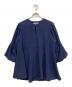 CADUNE（カデュネ）の古着「裾フレアブラウス」｜ネイビー
