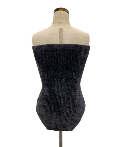 TAN（タン）TAN (タン) THICK MOLE KNIT BUSTIER グレー サイズ:Fの古着・服飾アイテム
