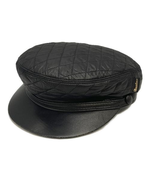 BORSALINO（ボルサリーノ）BORSALINO (ボルサリーノ) キルティングマリンキャップ ブラック サイズ:55の古着・服飾アイテム