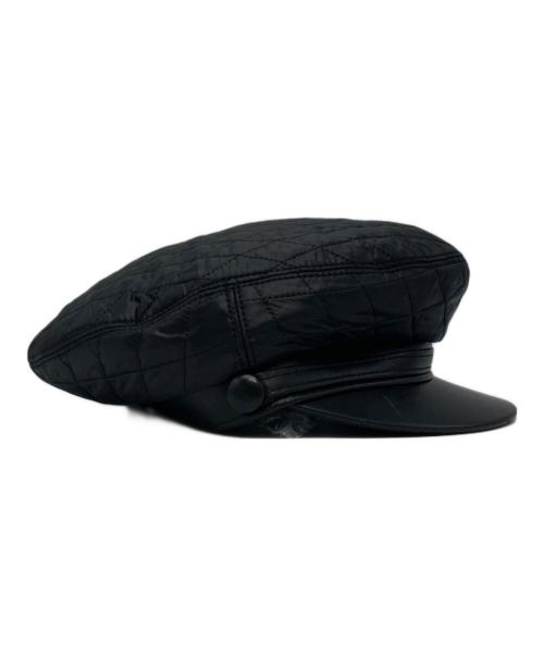 BORSALINO（ボルサリーノ）BORSALINO (ボルサリーノ) キルティングマリンキャップ ブラック サイズ:55の古着・服飾アイテム