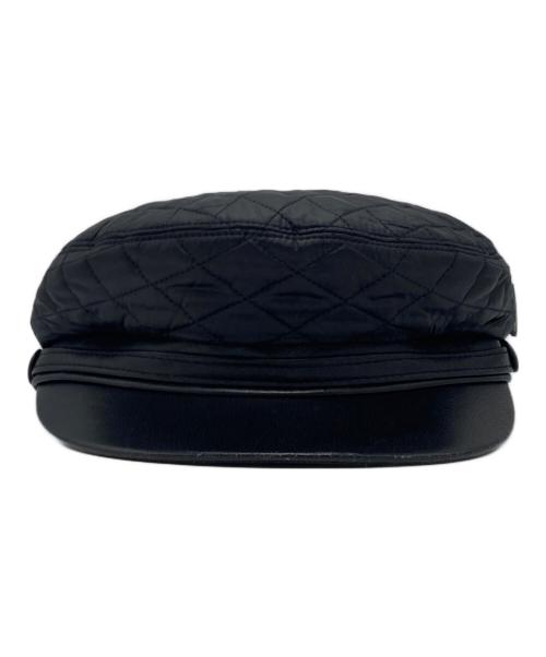 BORSALINO（ボルサリーノ）BORSALINO (ボルサリーノ) キルティングマリンキャップ ブラック サイズ:55の古着・服飾アイテム