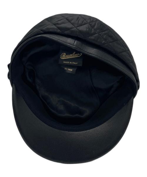 BORSALINO（ボルサリーノ）BORSALINO (ボルサリーノ) キルティングマリンキャップ ブラック サイズ:55の古着・服飾アイテム