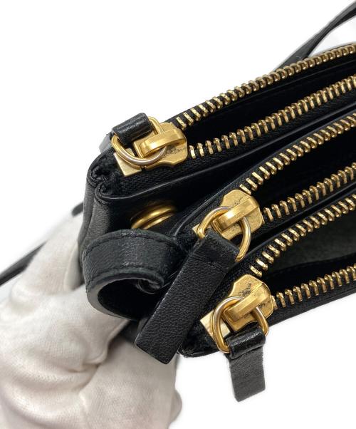 CELINE（セリーヌ）CELINE (セリーヌ) トリオショルダーバッグ ブラックの古着・服飾アイテム