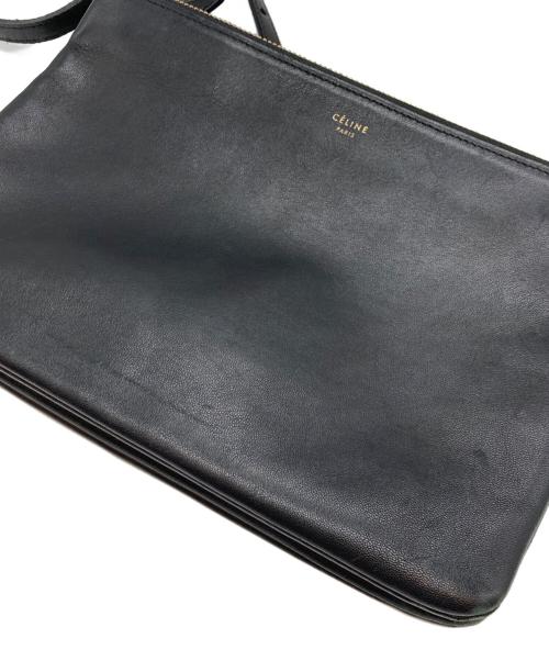 CELINE（セリーヌ）CELINE (セリーヌ) トリオショルダーバッグ ブラックの古着・服飾アイテム