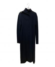 THINGS THAT MATTER（シングスザットマター）の古着「CUTTING RIB DRESS 0582TM0109P」｜ブラック